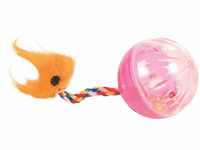 TRIXIE TX-4165 Set of Rattling Balls with Tails, Plastic 2pcs, 4011905041650