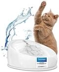 Lucky-Kitty Trinkbrunnen f&uuml;r Katze wei&szlig; I Katzenbrunnen Keramik Handarbeit,
