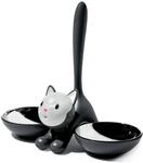 Alessi AMMI09 B Tigrito Katzennapf - thermoplastischem Harz, schwarz und Edelstahl