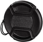 Hama Objektivdeckel f&uuml;r 52 mm Objektiv, Sicherungskordel, Smart Snap, Schwarz