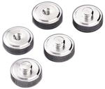 Hama 5er-Set Wechselteller/Adapter f&uuml;r Fotozubeh&ouml;r mit A 3/8 Gewinde, Metall,