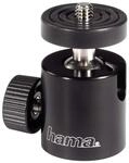 Hama Kugelkopf f&uuml;r Stativ, Gewinde B 1/4 und B 3/8, 50 H&ouml;he mm, Schwarz