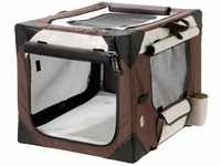 Karlie Hunde-Transportbox, Smart Top De Luxe, 106 x 71 x 69 cm, beige/braun
