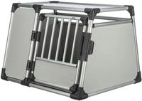 TRIXIE Hunde-Transportbox Aluminium in silber - L: 90 &times; 64 &times; 78 cm - stabile und