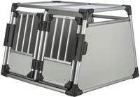 TRIXIE Doppel-Transportbox Aluminium &ndash; Hundebox f&uuml;r zwei Hunde bis zu 50 kg,...