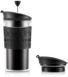 Bodum K11102-01 Travel Press Set Kaffeebereiter mit extra Trinkaufsatz, 0.35 l