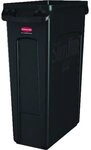 Rubbermaid Slim Jim Beh&auml;lter mit Bel&uuml;ftungskan&auml;len, 87 l, Schwarz