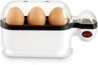 Trisa Eggolino Mini Eierkocher 3 Eier, Slim 7cm, Antihaft, Messbecher, Wei&szlig;
