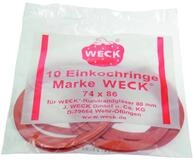Weck 6446 Gummiringe 74 x 86; Hochwertige Dichtungsringe; geeignet f&uuml;r Weck