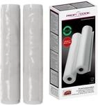 ProfiCook&reg; Vakuumierbeutel | Vakuumierfolie f&uuml;r alle Marken | 2 Rollen &agrave; 28cm x 6m