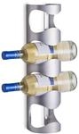 Zeller 27365 Wand-Flaschenhalter, Edelstahl, 11,5x9,8x45 cm