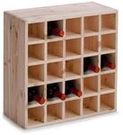 Zeller 13172 Weinregal f&uuml;r 25 Flaschen, Nadelholz, ca. 52 x 25 x 52 cm