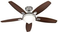 HUNTER FAN Deckenventilator Contempo 132 cm, Beleuchtung & Fernbedienung, Nickel
