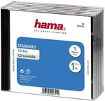 Hama CD-Leerh&uuml;lle, Standard, 5er-Pack, transparent-schwarz