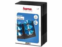 Hama DVD-Hülle für 4 DVDs (auch passend für CDs und Blu-rays, mit Folie zum