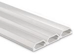 Hama Selbstklebender Kabelkanal Wei&szlig; (3X Kunstoffleiste 1 Meter L&auml;nge, f&uuml;r 3