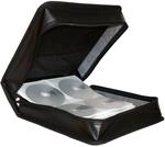 MediaRange Media storage wallet for 300 discs, synthetic leather, black