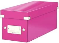 Leitz Click & Store WOW schmale Aufbewahrungsbox mit Deckel, Box zur CD Aufbewahrung,