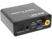 InLine 65002K Audio-Konverter Digital zu Analog, DA-Wandler, Toslink & Cinch Eingang