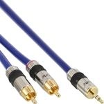 InLine 89932P Cinch/Klinke Kabel, PREMIUM, 2x Cinch Stecker an 3,5mm Klinke Stecker,