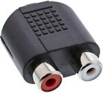 InLine 99346 Audio Adapter, 3,5mm Klinke Buchse Stereo an 2x Cinch Buchse
