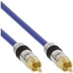 Cinch Kabel AUDIO, InLine&reg;, PREMIUM, vergoldete Stecker, 1x Cinch St/St, 3m Cinch