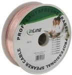 InLine Lautsprecherkabel, 2X 0,75 qmm, CCA, transparent, 50m
