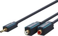 Clicktronic 1 x 3,5mm Stecker auf 2 Cinch Buchsen / AUX Adapterkabel / zur Verbindung