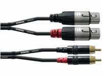 CORDIAL Kabel audio doppelt XLR female/Rca 3 m Kabel AUDIO Essentials RCA