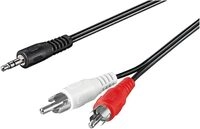 Klinke auf Cinch Kabel 15 m, 3,5 mm Stereo TRS auf 2x RCA, AUX Audiokabel