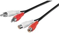 2.5m 2x Cinch Stecker auf 2x Cinch Kupplungen
