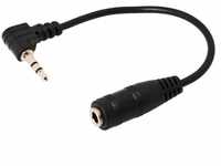 Delock Kabel Audio Klinke 2, 5 mm Stecker gewinkelt > 3, 5 mm Buchse 3 Pin 14 cm