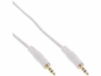 InLine 99932W Klinke Kabel, 3,5mm Stecker / Stecker, Stereo, weiß / gold, 1,5m