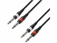 Adam Hall Cables 3 STAR TPP 0100 Twin-Kabel 2 x Klinke TS auf 2 x Klinke TS | 1 m