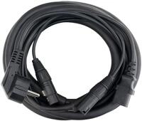 Pronomic Stage EUIECX-6 Hybridkabel Schukostecker auf Kaltger&auml;tebuchse, XLR/XLR 6m