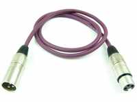 Adam Hall Cables 3 STAR MMF 0100 PUR - Mikrofonkabel XLR female auf XLR male 1m lila