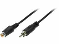 LogiLink CA1032 Audio Kabel, 1x Cinch Male zu 1x Cinch Female, 5,0m