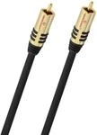 Oehlbach NF Sub, Cinch Subwoofer-Kabel - Audiokabel - rund - OFC - 3m - schwarz