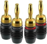 Clicktronic Casual Bananen-Stecker SimpleLock f&uuml;r Lautsprecher Kabel bis
