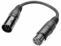 Adam Hall Cables 3 STAR DGF 0020 Adapterkabel DMX 3-Pol XLR Female auf 5-Pol XLR Male