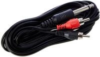 Monacor 3m 6.3mm Verbindungskabel, 2x RCA-Stecker Audio-Adapter-Kabel