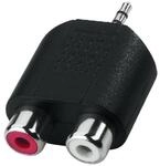 Klinken-Cinch-Adapter NTA-106 1 x 2,5-mm-Stereo-Klinkenstecker auf 2 x Cinch-Kupplung