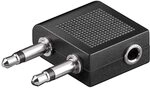 Wentronic Flugzeugadapter 3.5mm/3.5mm Audio Adapter 1x, 10 St&uuml;ck