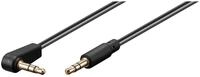 Goobay 67782 Audio Verbindungskabel AUX, 3, 5 mm Stereo 3-Pol, Slim, Cu, abgewinkelt
