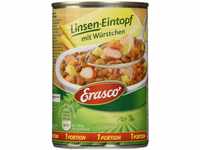 Erasco Linsen-Eintopf mit Würstchen (1 x 400g), In nur 5 Minuten fertig –