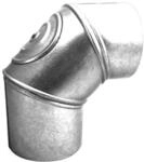 Rauchrohr, Ofenrohr Bogen drehbar mit T&uuml;r FAL 130 &oslash; 0,6mm stark