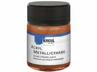 KREUL 77580 - Acryl Metallicfarbe, 50 ml Glas in kupfer, glamouröse Acrylfarbe...