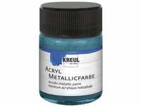 KREUL 77582 - Acryl Metallicfarbe, 50 ml Glas in metallic petrol, glamouröse
