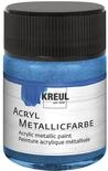 KREUL 77575 - Acryl Metallicfarbe, 50 ml Glas in metallic blau, glamour&ouml;se