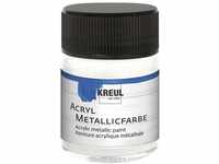 KREUL 77579 - Acryl Metallicfarbe, 50 ml Glas in perlmutt weiß, glamouröse